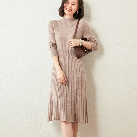 Wool And Cashmere Knit Midi Dress