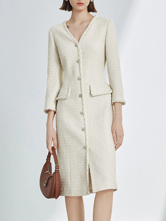 Chic Tweed Elegance Dress