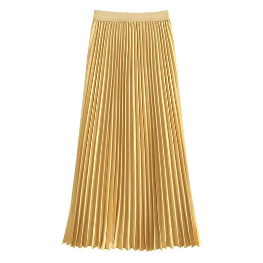 Pleated Midi Skirt