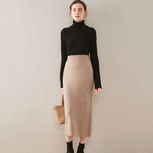 Cashmere Midi skirt